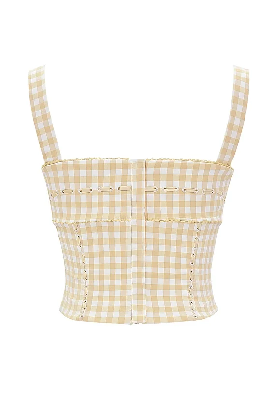 Lottie Gingerbread Gingham Corset Lottie Gingerbread Gingham Corset