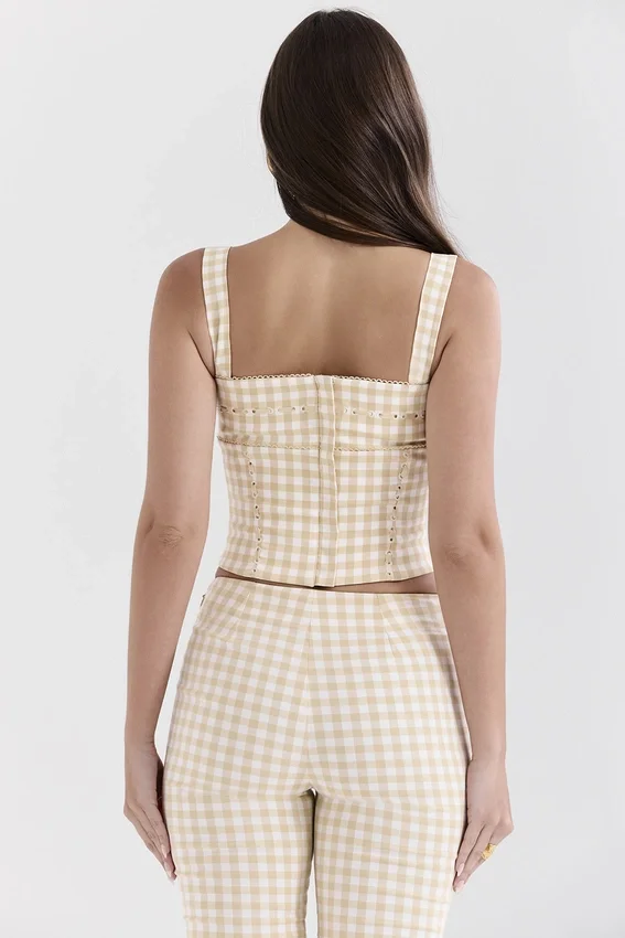 Lottie Gingerbread Gingham Corset Lottie Gingerbread Gingham Corset
