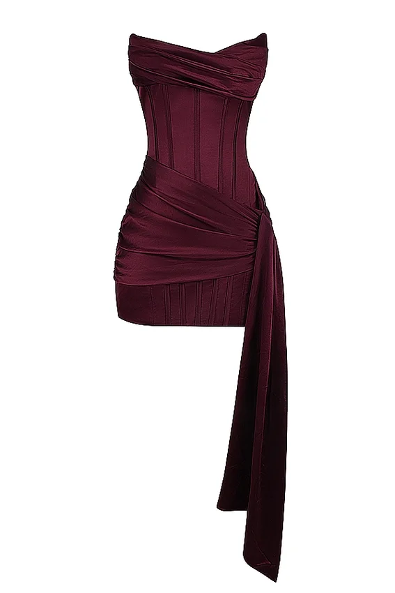 Loubella Mulberry Strapless Corset Dress Loubella Mulberry Strapless Corset Dress