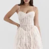 Louisa Vintage Cream Lace Mini Dress Louisa Vintage Cream Lace Mini Dress