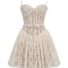 Louisa Vintage Cream Lace Mini Dress Louisa Vintage Cream Lace Mini Dress