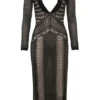 Loula Black Plunge Midi Dress Loula Black Plunge Midi Dress