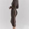 Loula Black Plunge Midi Dress Loula Black Plunge Midi Dress