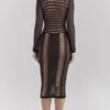Loula Black Plunge Midi Dress Loula Black Plunge Midi Dress