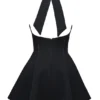 Loulette Black Halter Neck Bow Mini Dress Loulette Black Halter Neck Bow Mini Dress