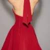 Loulette Red Halter Neck Bow Mini Dress Loulette Red Halter Neck Bow Mini Dress