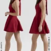 Loulette Red Halter Neck Bow Mini Dress Loulette Red Halter Neck Bow Mini Dress