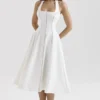 Loulou Ivory Halter Neck Midi Dress Loulou Ivory Halter Neck Midi Dress