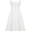 Loulou Ivory Halter Neck Midi Dress Loulou Ivory Halter Neck Midi Dress