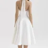 Loulou Ivory Halter Neck Midi Dress Loulou Ivory Halter Neck Midi Dress