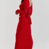 Lourdes Scarlet Cashmere Blend Maxi Skirt Lourdes Scarlet Cashmere Blend Maxi Skirt