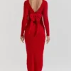 Lourdes Scarlet Cashmere Blend Maxi Skirt Lourdes Scarlet Cashmere Blend Maxi Skirt