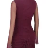 Lucasta Mulberry Gathered Mini Dress Lucasta Mulberry Gathered Mini Dress