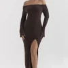 Lucena Espresso Knit Off Shoulder Dress Lucena Espresso Knit Off Shoulder Dress