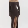 Lucena Espresso Knit Off Shoulder Dress Lucena Espresso Knit Off Shoulder Dress