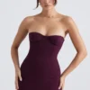 Lucia Grape Strapless Corset Maxi Dress Lucia Grape Strapless Corset Maxi Dress