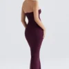 Lucia Grape Strapless Corset Maxi Dress Lucia Grape Strapless Corset Maxi Dress