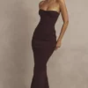 Lucia Grape Strapless Corset Maxi Dress Lucia Grape Strapless Corset Maxi Dress