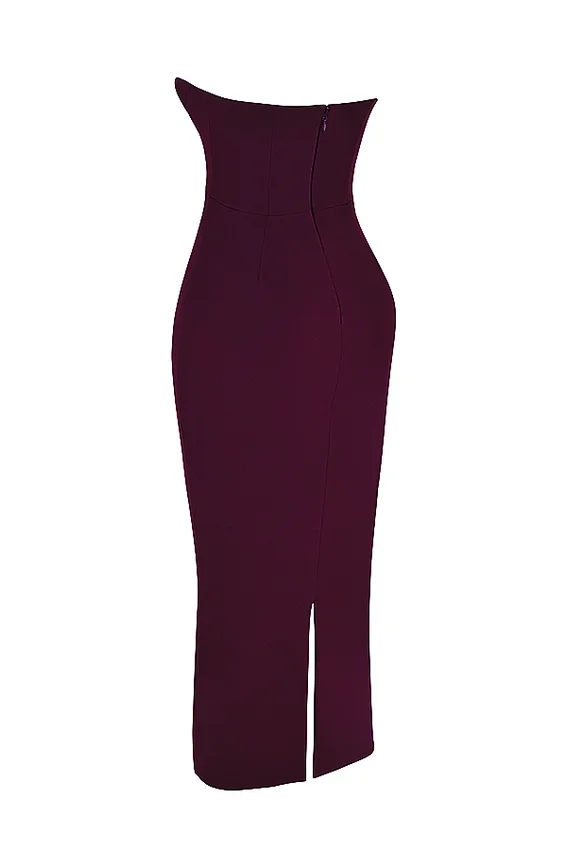 Lucia Grape Strapless Corset Maxi Dress Lucia Grape Strapless Corset Maxi Dress