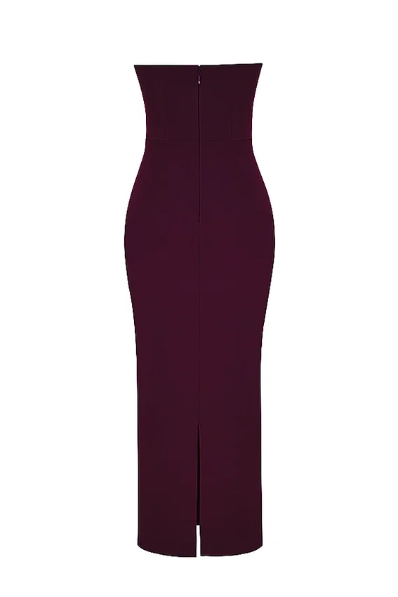 Lucia Grape Strapless Corset Maxi Dress Lucia Grape Strapless Corset Maxi Dress