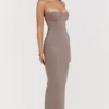 Lucia Taupe Strapless Corset Maxi Dress Lucia Taupe Strapless Corset Maxi Dress