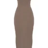 Lucia Taupe Strapless Corset Maxi Dress Lucia Taupe Strapless Corset Maxi Dress