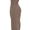 Lucia Taupe Strapless Corset Maxi Dress Lucia Taupe Strapless Corset Maxi Dress