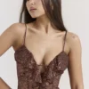 Lucianna Espresso Lace Maxi Dress Lucianna Espresso Lace Maxi Dress
