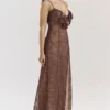 Lucianna Espresso Lace Maxi Dress Lucianna Espresso Lace Maxi Dress