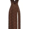 Lucianna Espresso Lace Maxi Dress Lucianna Espresso Lace Maxi Dress