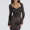 Lucienne Black Embroidered Floral Lace Mini Dress – Limited Edition Lucienne Black Embroidered Floral Lace Mini Dress – Limited Edition