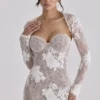 Lucienne Ivory Embroidered Lace Maxi Dress – Limited Edition