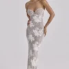 Lucienne Ivory Embroidered Lace Maxi Dress – Limited Edition