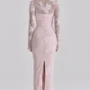 Lucienne Pink Lace Maxi Dress Lucienne Pink Lace Maxi Dress