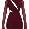 Lucinda Mulberry Cutout Mini Dress Lucinda Mulberry Cutout Mini Dress