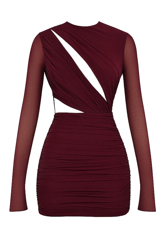 Lucinda Mulberry Cutout Mini Dress Lucinda Mulberry Cutout Mini Dress
