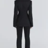 Luella Black Crepe Hourglass Blazer Jacket Luella Black Crepe Hourglass Blazer Jacket
