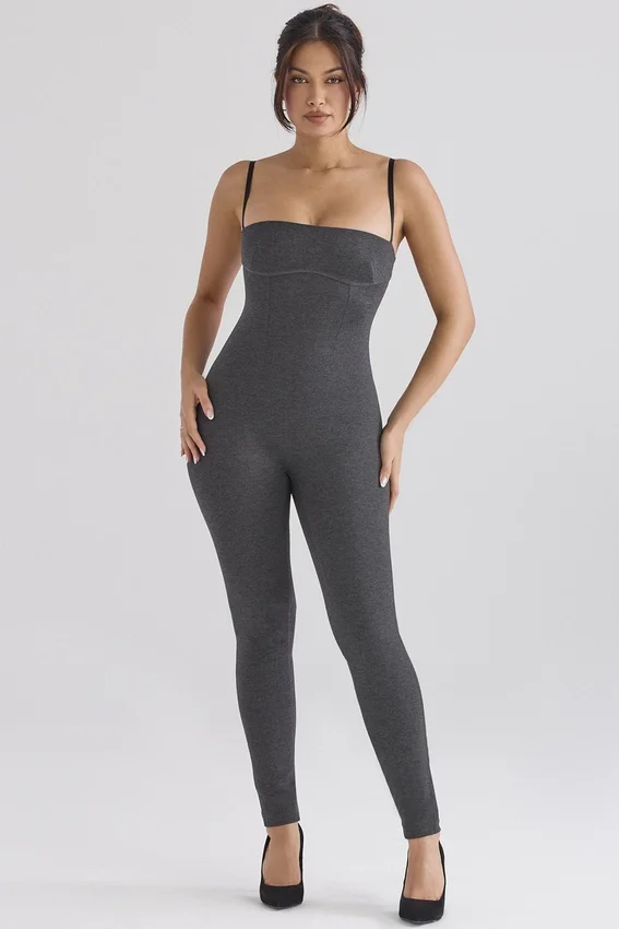 Luisa Charcoal Loungewear Jumpsuit Luisa Charcoal Loungewear Jumpsuit