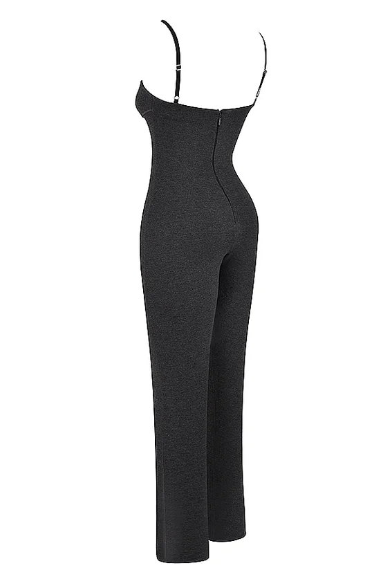 Luisa Charcoal Loungewear Jumpsuit Luisa Charcoal Loungewear Jumpsuit