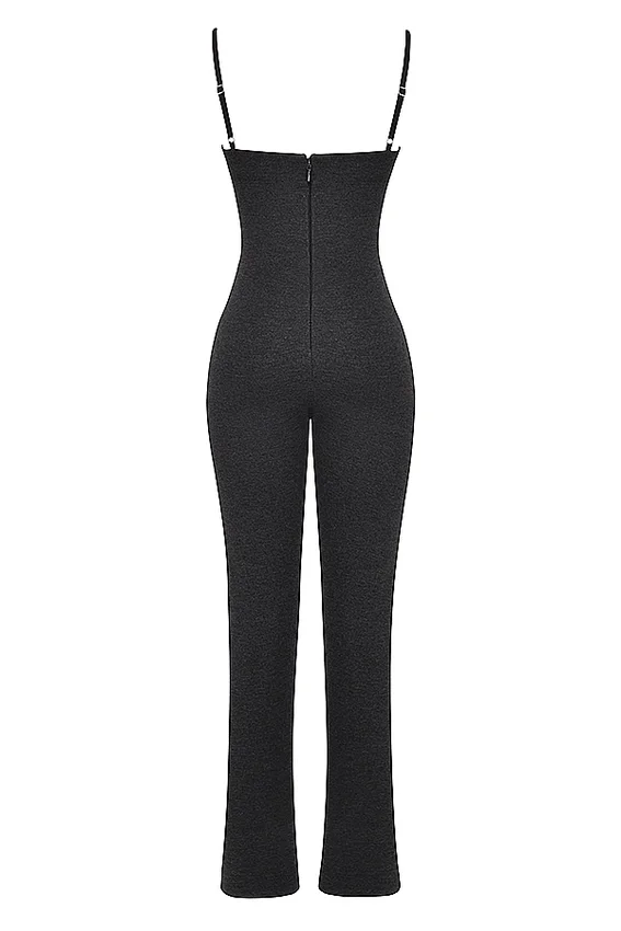 Luisa Charcoal Loungewear Jumpsuit Luisa Charcoal Loungewear Jumpsuit