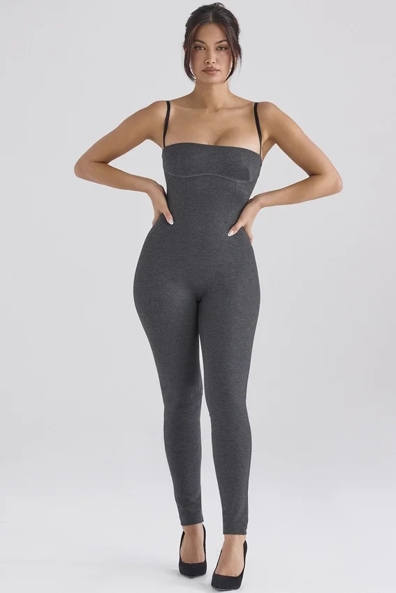 Luisa Charcoal Loungewear Jumpsuit Luisa Charcoal Loungewear Jumpsuit