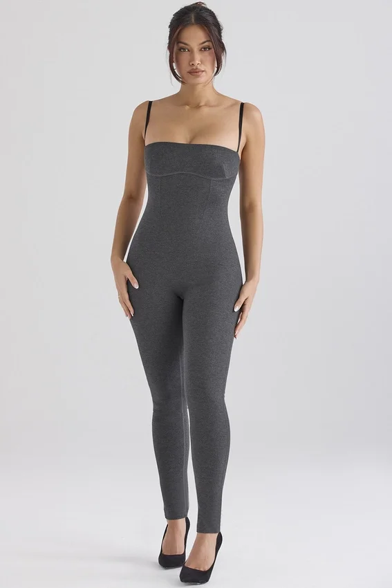 Luisa Charcoal Loungewear Jumpsuit Luisa Charcoal Loungewear Jumpsuit