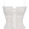 Lula Ivory Sequin Pleat Corset Lula Ivory Sequin Pleat Corset