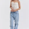 Lula Ivory Sequin Pleat Corset Lula Ivory Sequin Pleat Corset