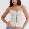 Lula Ivory Sequin Pleat Corset Lula Ivory Sequin Pleat Corset