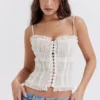 Lula Ivory Sequin Pleat Corset Lula Ivory Sequin Pleat Corset