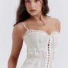 Lula Ivory Sequin Pleat Corset Lula Ivory Sequin Pleat Corset