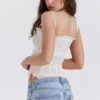 Lula Ivory Sequin Pleat Corset Lula Ivory Sequin Pleat Corset