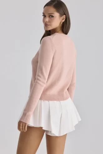 Lumi White Cotton Flared Mini Shorts