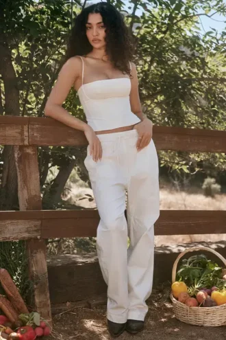 Luna White Cargo Trousers Luna White Cargo Trousers